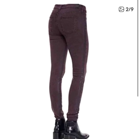 Vince Pants - Vince Dylan Skinny Wine Red Jeans Size:27 , Womens